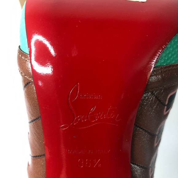 Christian Louboutin Boltina Kid Leather Jazz Heels - Picture 9 of 16